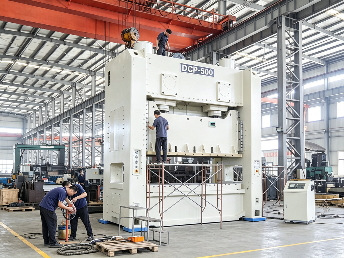 High-tonnage stamping press for automotive body panel and structural component manufacturing