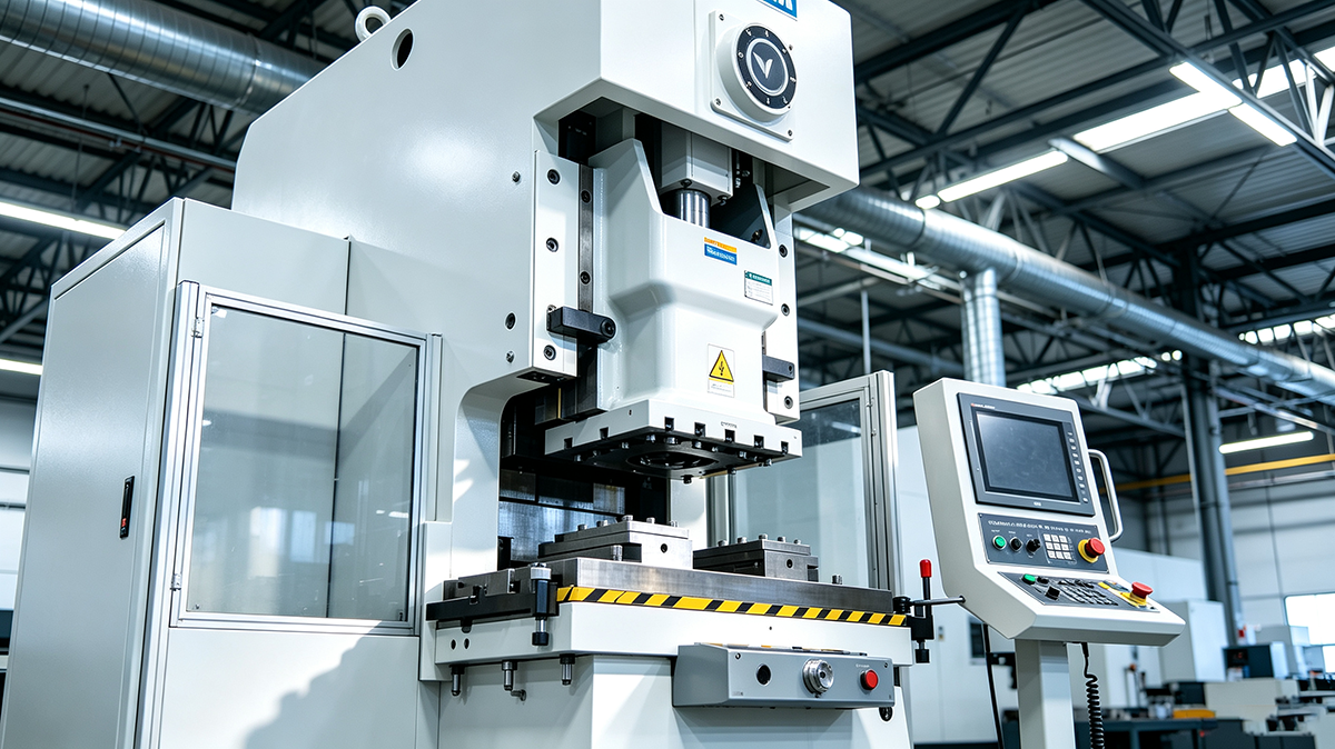 Servo stamping press with programmable slide motion — energy efficient